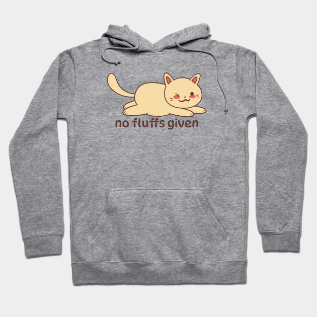 No Fluffs Given Cat Hoodie by JS Arts